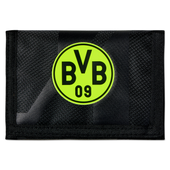 Borussia Dortmund BVB Geldbörse Neon Schwarz 10 x 14 cm